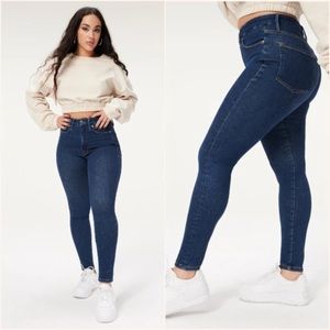 NWT Good American Always Fits Good Waist Skinny Jeans Dark Wash Size 6-12